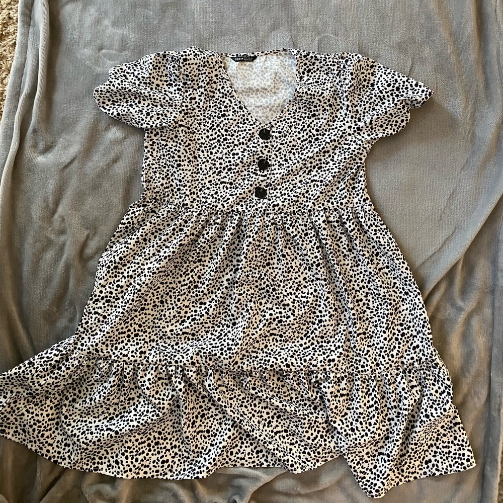 shein flowy patterned dress